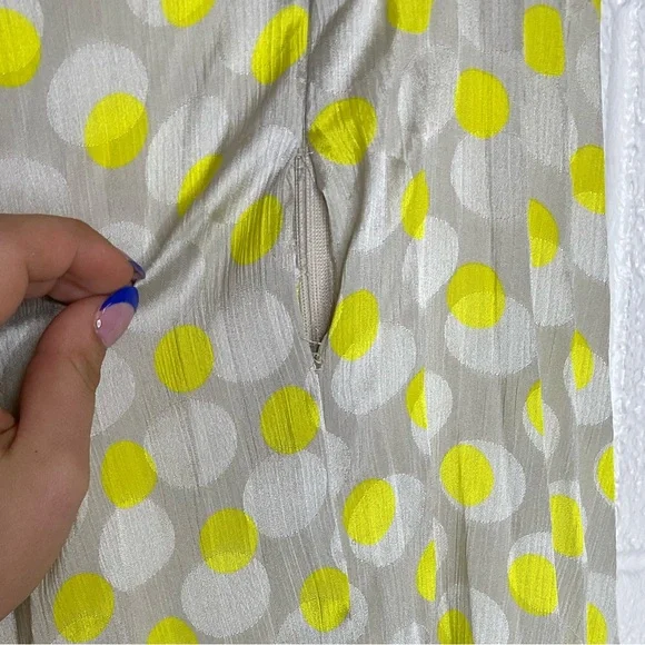 < Zara Yellow Asymmetrical Polka Dot Maxi Skirt > - Picture 5 of 5